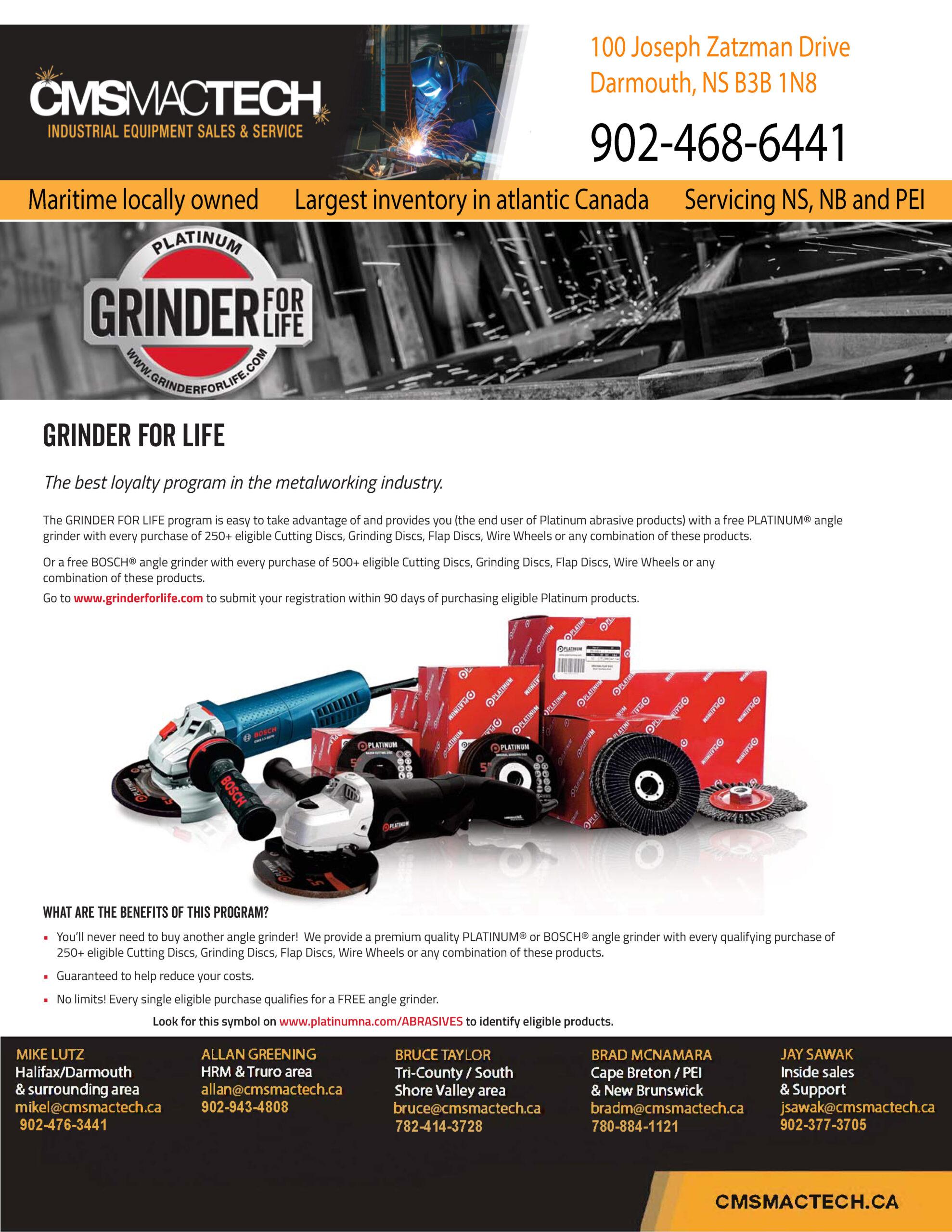 Grinder for Life Promotion from Platinum North America